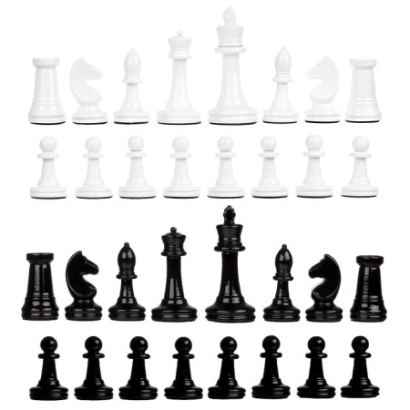 Chess figures, polystone, King H-8.8 cm d-3.8 cm, pawn H-4.2 cm d-2.7 cm-1
