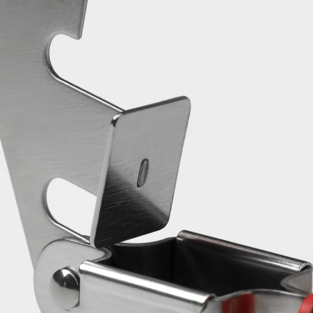 A press for garlic DIGMA, 21 cm, stainless steel, black color, red-6