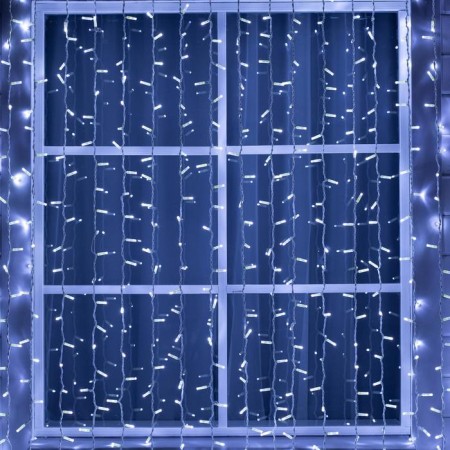 Garland "curtain" 2 x 6 m, IP65, UMS, white thread rubber, 1440 LED, white glow, 220 V