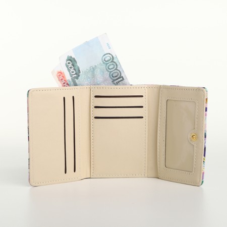 Women's wallet on the button, colorful color-4