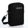 Youth bag with zipper, black color