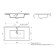 Paola Parma sink, half -operated, 85 cm, rectangular