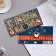 Money envelope "Happy New Year!" embossing, blue background, 16.5x8.5 cm