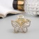 Hair crab "Dorothy" butterfly, 4 cm, gold
