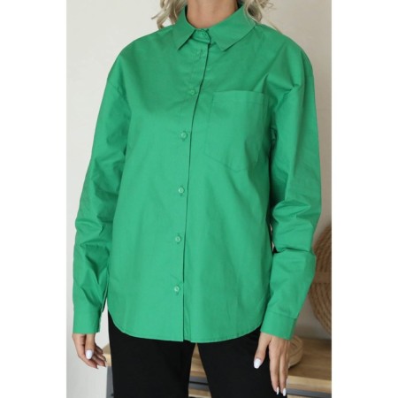 Female shirt, size 52, green color-6