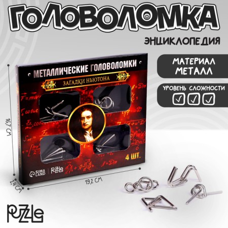 Metal puzzle “Newton's riddles”, set 4 pcs