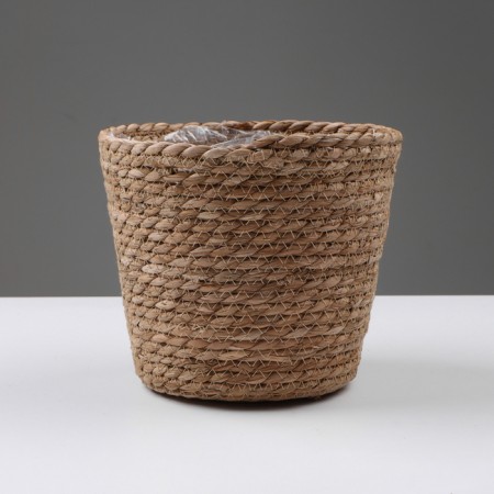 Kashpo wicker "safari", 21.5x21.5x18.8 cm, natural