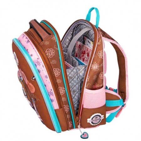 Frame backpack 35 x 28 x 13 cm, Across 193, filling: bag, brown ACR22-193-6-5