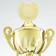 Cup 101, award figure, gold, plastic stand, 34 x 12 x 8.5 cm.