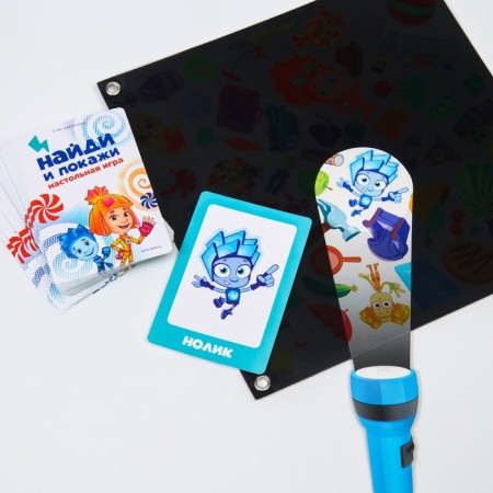 Board game with a flashlight of fixics "Find and show"-1