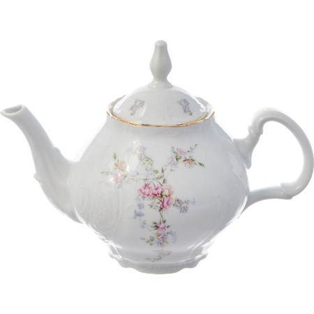 Tea Service 6/9 Bernadotte, decor "Wild rose, gold layer", 15 items-1