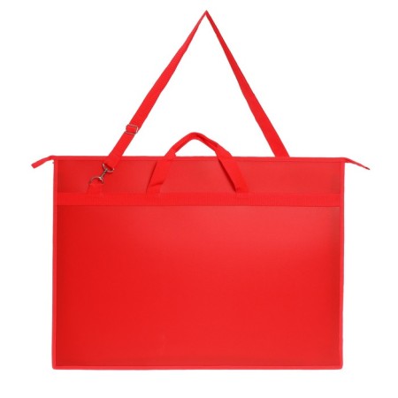 Folder for drawings and drawings A2, 650 x 480 x 50 mm, with handles, plastic, lightning from above, shoulder belt, red-2