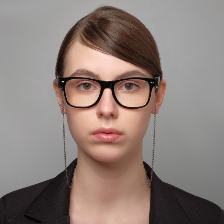 Chain for glasses "Aesthetics" No. 70, Black color, 70 cm-1