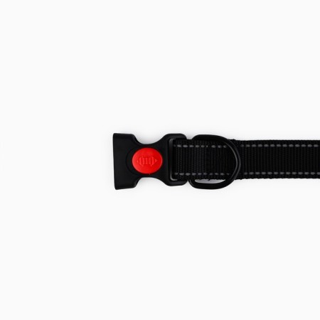 Nylon collar with fastex 2.5 cm, b -black-6