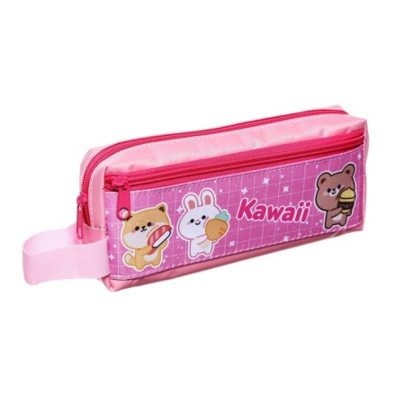 Soft pencil case, 2 departments, 90 x 200 x 40 mm, voluminous, K-11 Kawaiii 2023