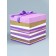Self -assembly box "lines" lilac 15x15x15 cm