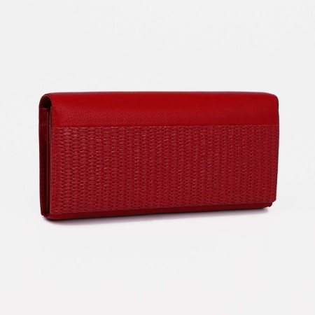 Women's wallet on magnets, burgundy color