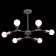 Ceiling EVOLUCE lamp. Sle106403-06. Palare. 6x60 watts, E27, 60x60x35.5 cm, gray color, pink gold