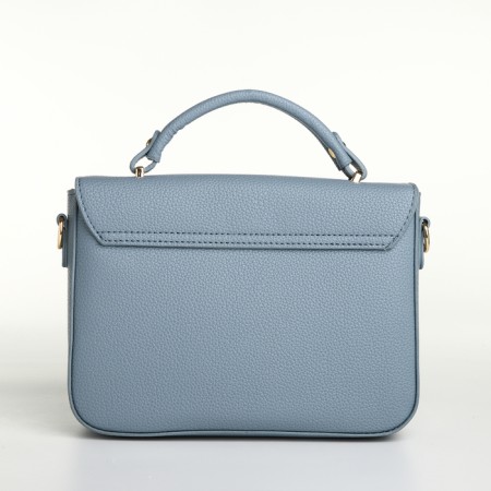 Women's bag on the valve, Textura, small size, blue color-5