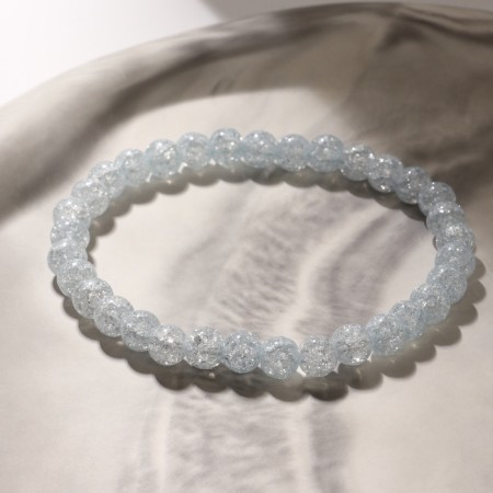 Bracelet ball No. 6 "Quartz Sugar", blue color-1