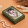 Casket "Roses with wildflowers in the basket", green, 11 × 16 cm, lacquer miniature