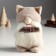 Interior doll "Beige cat" 6x8x21 cm