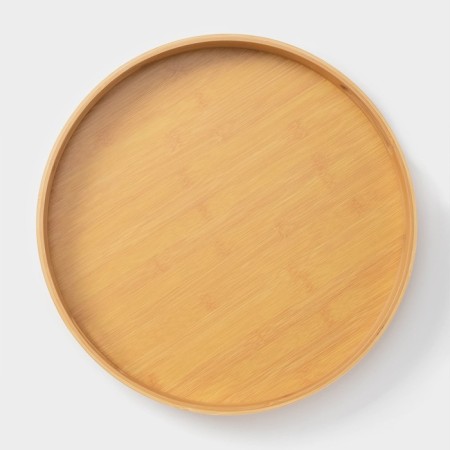 Tray with handles of the share Striata, d = 40 cm, bamboo-2