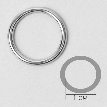 Metal straps: hooks, rings, regulators, 10 mm, silver color-4