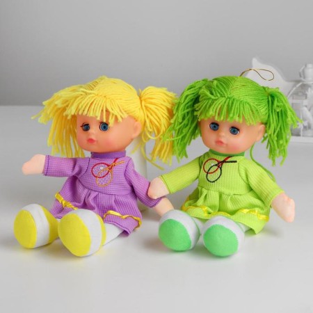 Soft toy "doll Sonya", in a dress, color mix-3