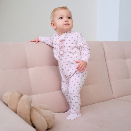 Combineson crumb I am "peas", pink, height 62-68 cm-2