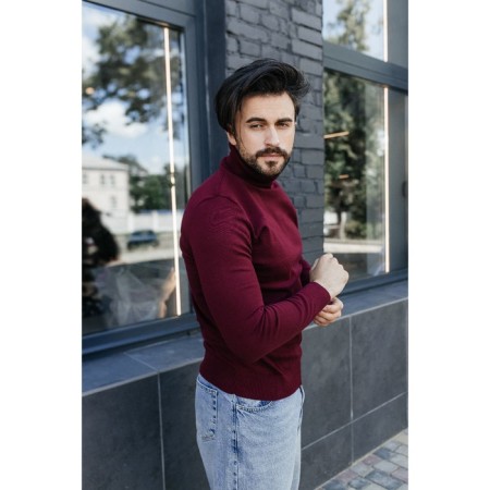 Jumper male ise, size 56, burgundy color-6