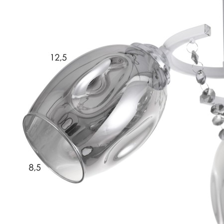 Ailin chandelier 3x60W E14 white, chrome 55x55x20cm-5