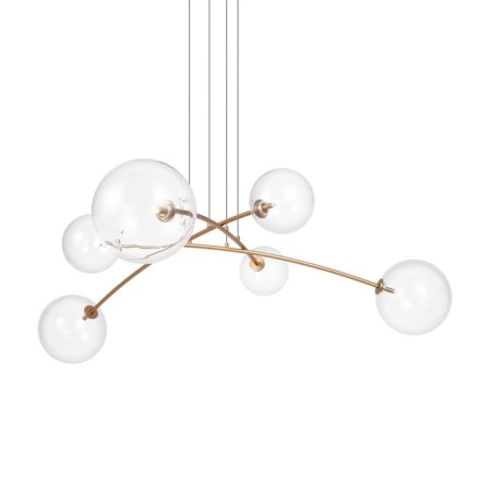 Suspension lamp Maytoni Mod172PL-06BS, 6XG4, 20W, 130x340.7 cm, brass color-3