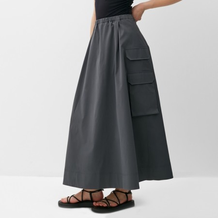 Women's skirt with Minaku pocket: safari color graphite, river 44-8