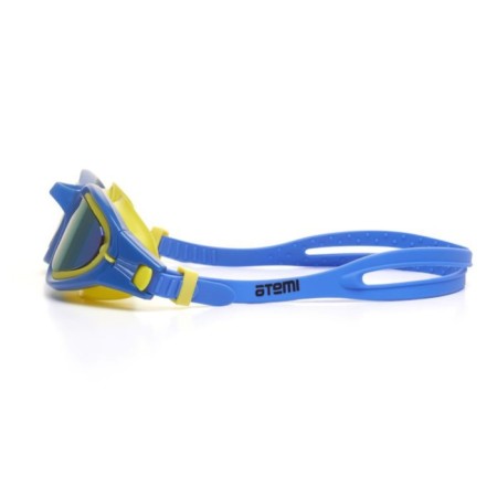 ATEMI N5300 swimming glasses, silicone, blue/yellow color-1