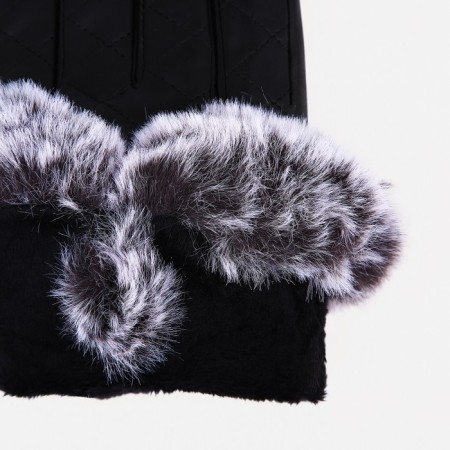 Female gloves, size 7.5, without insulation, black color-2