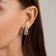 Set 2 objects: earrings, pendant "drop", color silver, 40 cm