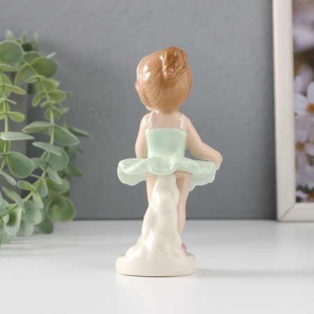 Souvenir ceramics "Little ballerina in a green pack" 7.5x4x4x12 cm-2