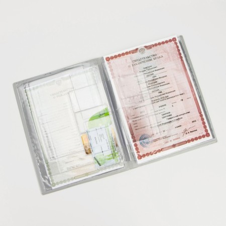Folder for documents, 3 sets, beige color-3