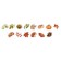 Stick Paper "Autumn Forest and its inhabitants" d = 2 cm 100 pcs in a roll 3.5x2.5 cm