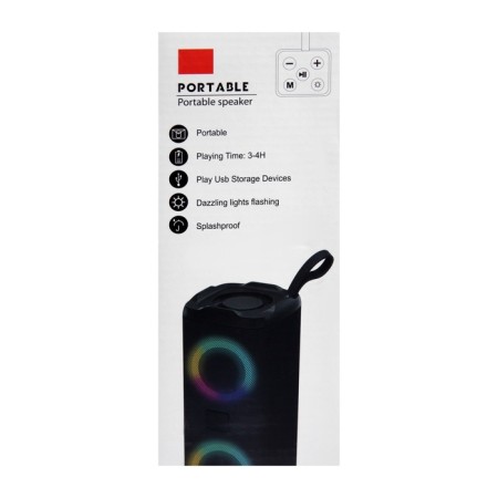 Portable column LM-882, 10 W, Bluetooth 5.0, 800 mAh, backlight, Micro SD, khaki-7