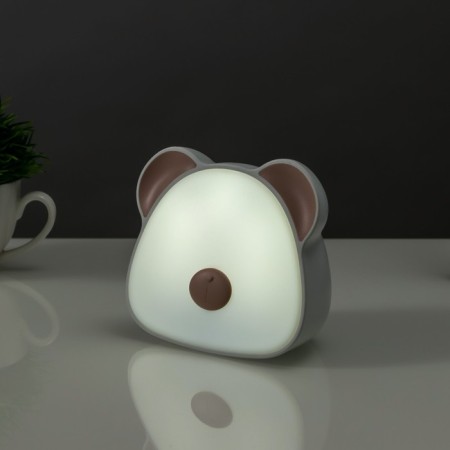 Night S soat "Bear" LED 1W 3000-6000K USB AKB White-beige 6x11x10 cm Risalux-2