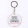 Acrylic key a keychain with a joke "I want a vinyl", diam. 6 cm