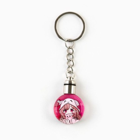 Keychain for keys with an Ainime flashlight, 4 x 2 cm-1