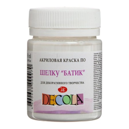 Silk paint "Batik", bank 50 ml, ZHK Decola, white 4428104 (water -based acrylic)-2