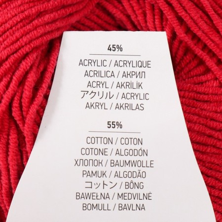 Yarn "jeans" 55% cotton, 45% acrylic 160m/50g (51 cherries)-3