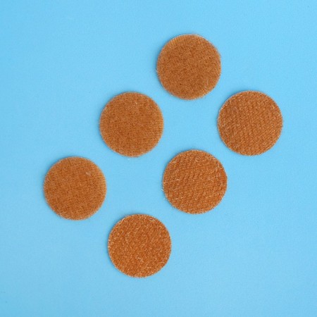 Velcro on a glue basis "Circle", set of 30 pcs., Size 1 pc. 2 cm, brown color-2