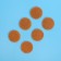 Velcro on a glue basis "Circle", set of 30 pcs., Size 1 pc. 2 cm, brown color