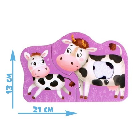 Maxi puzzles with tactile inserts "Where are the baby?"-1