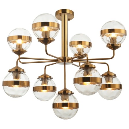 Sogno 9xe27 40w rod chandelier, size 75x75x62-122 cm, bronze color